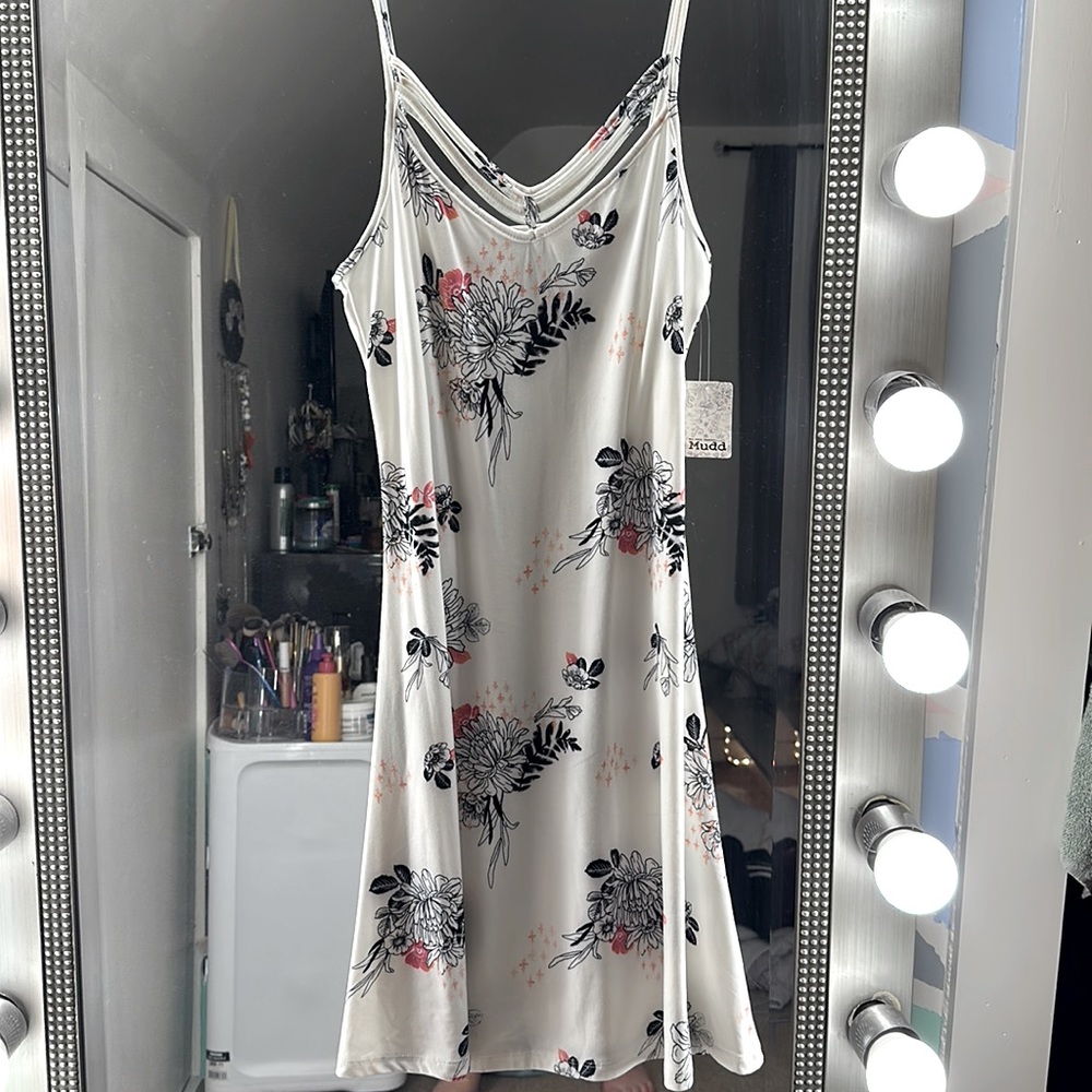 White floral dress